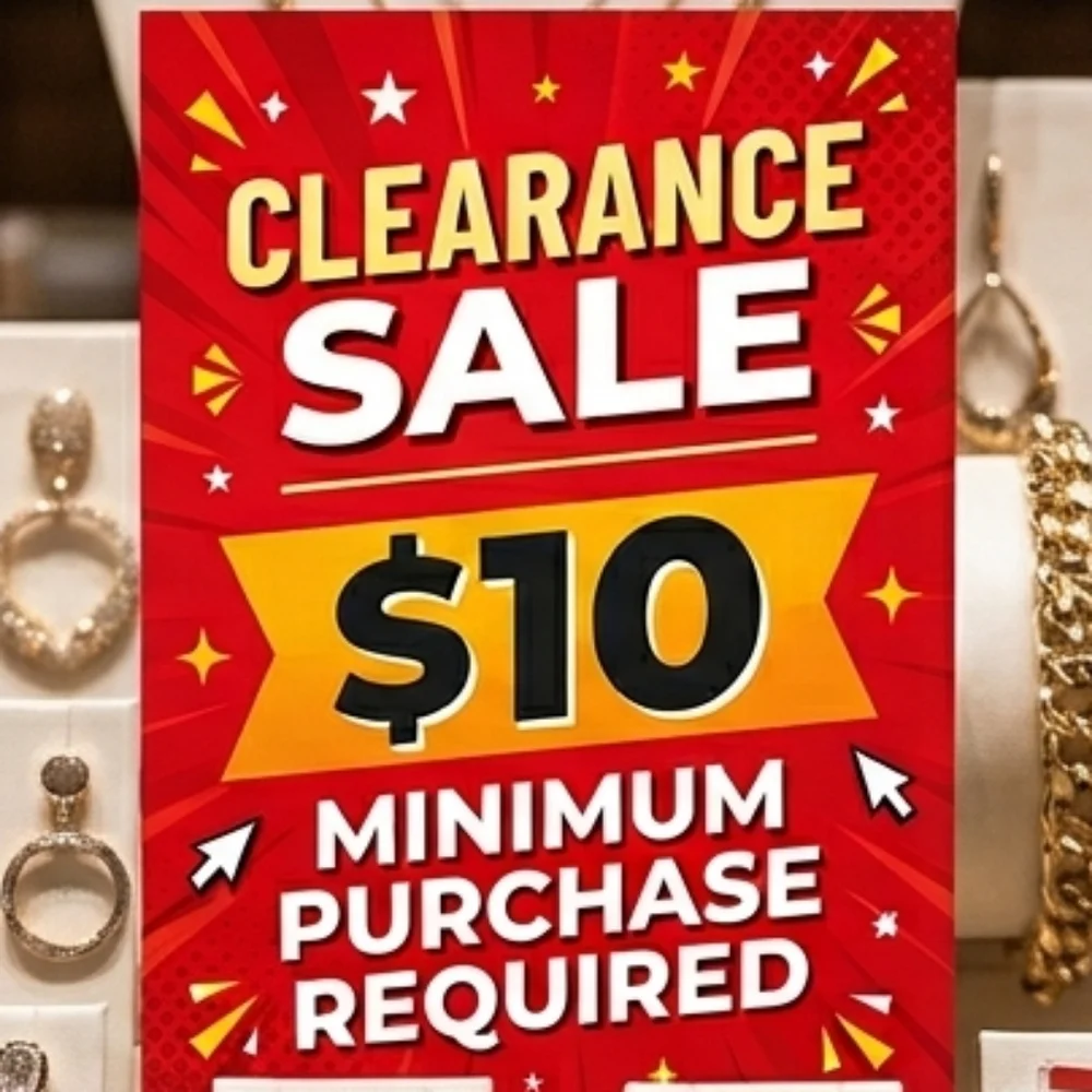 Clearance Sale $10 Minimum Purchase Required